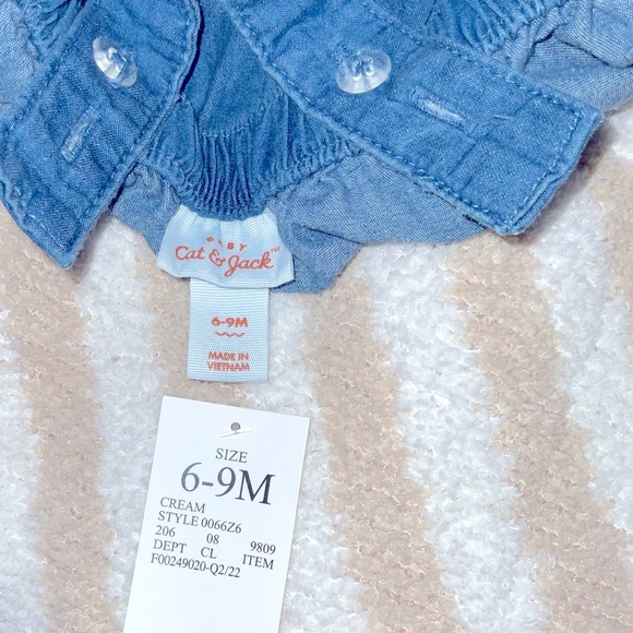 Heart onesie with overall denim dress. 2piece - Picture 7 of 8